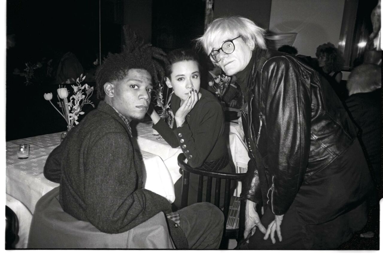 Jean-Michel Basquiat, Tina Chow und Andy Warhol 