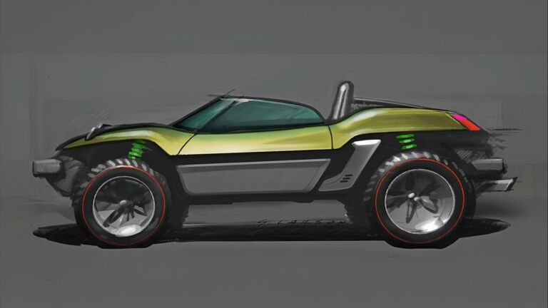 Porsche Strand-Buggy Sketch